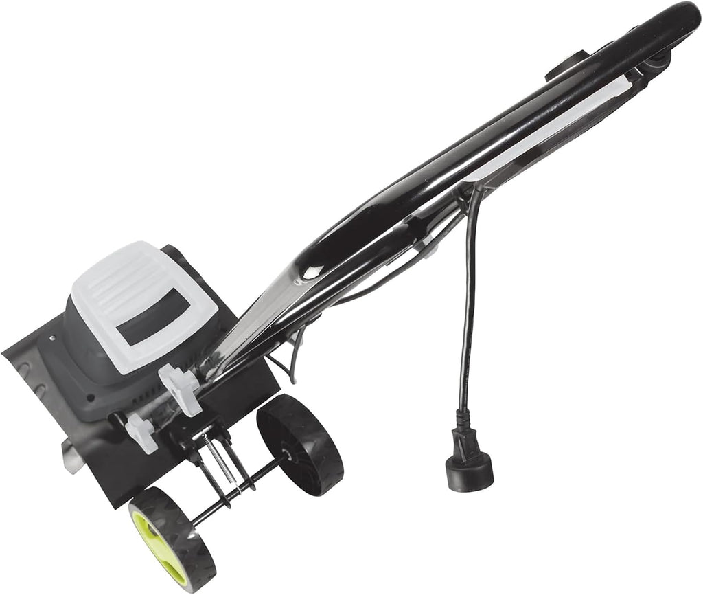 Sun Joe Electric Garden Tiller and Cultivator with 3 Position Height Adjustment Maximum 12-inch Cultivating Width and 8 Amp Motor, TJ602E