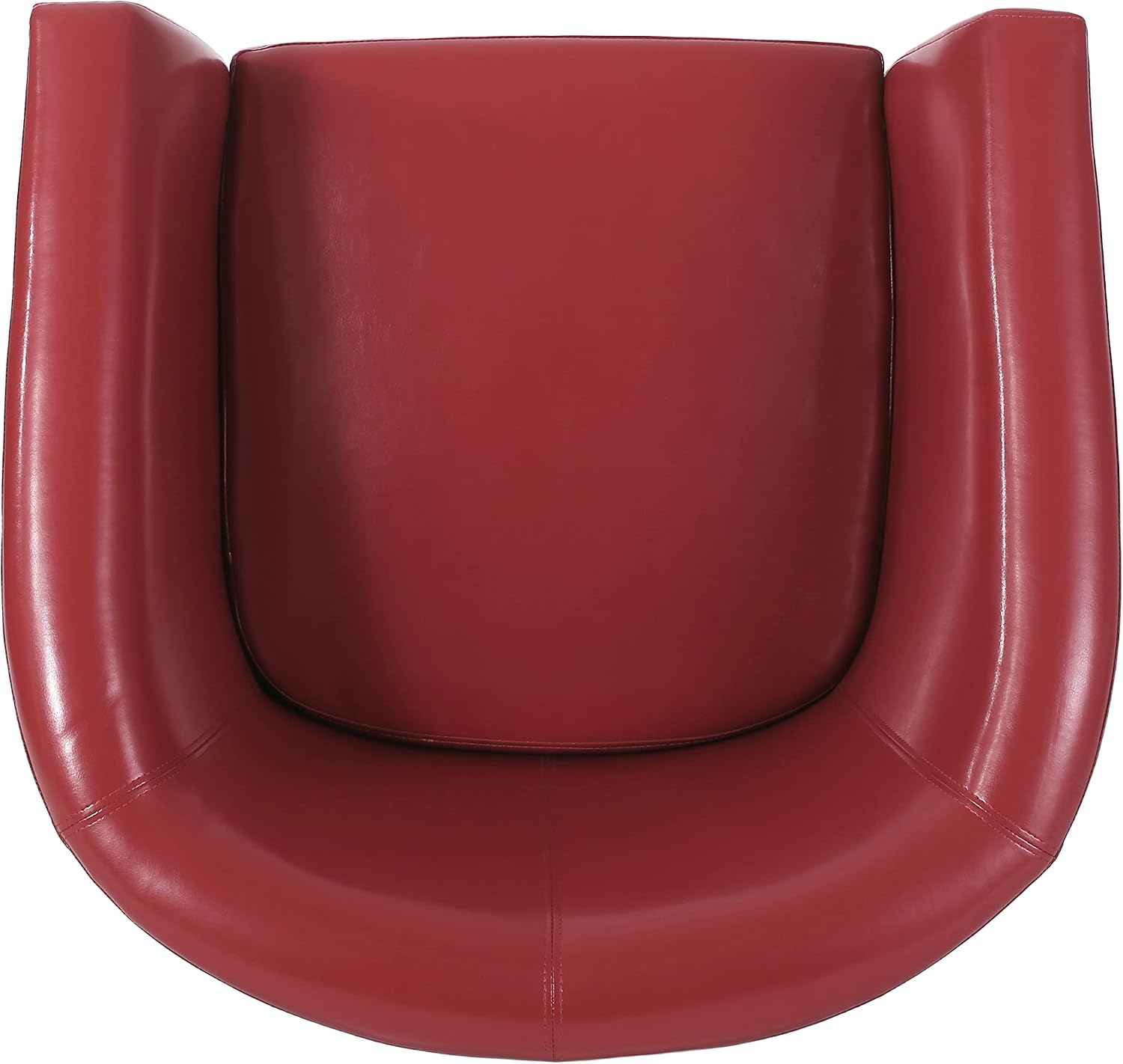 Christopher Knight Home Daymian PU Swivel Club Chair, Red 29D x 30W x 30.25H Inch