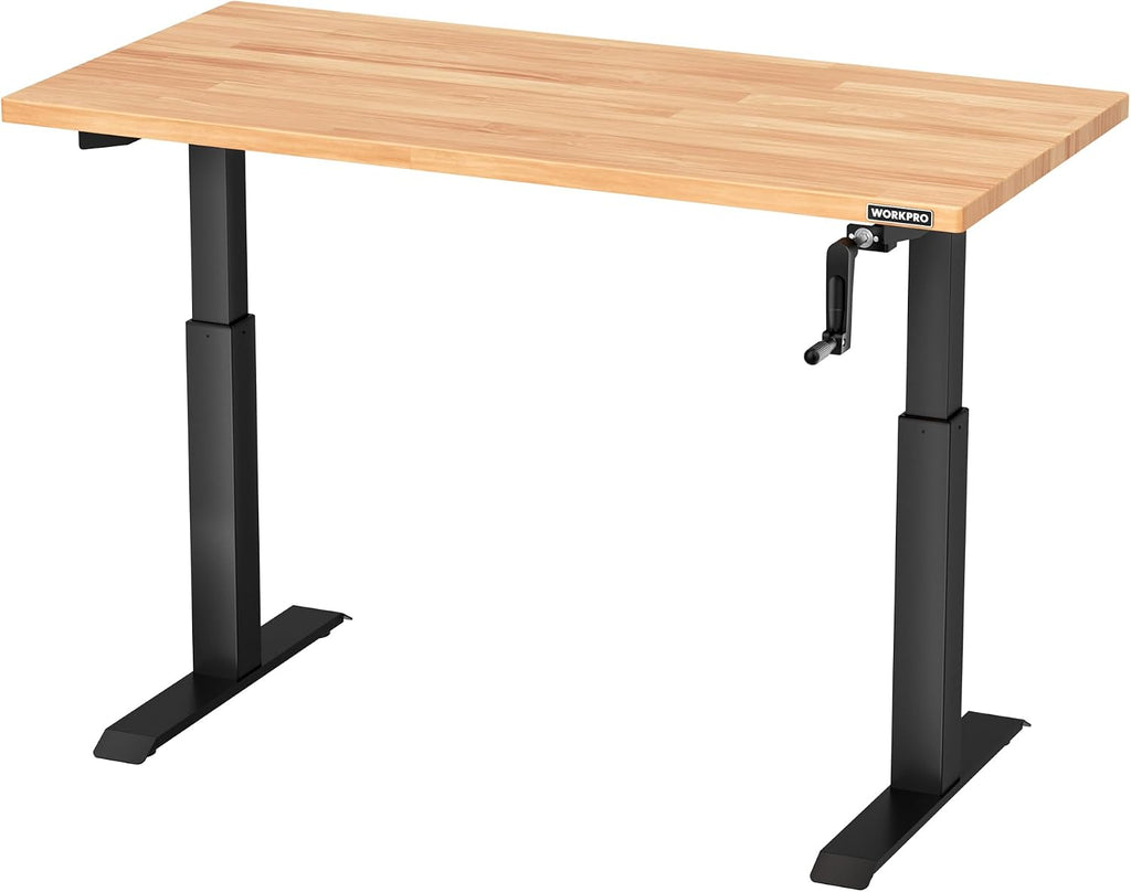 WORKPRO 47.2×23.6' Adjustable Workbench, Crank Stand Desk, 300LBS Capacity