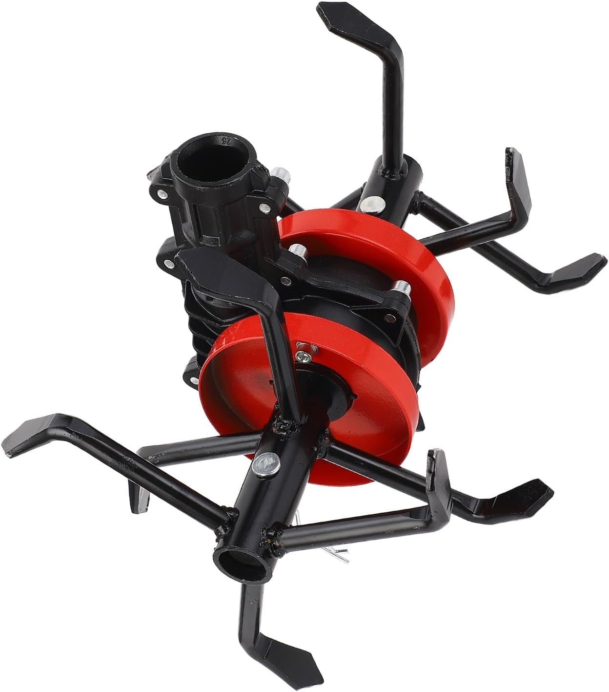6 Claw Brush Cutter Grass Wheel Soil Loosen Head Mini Tiller Deep Plowing Wheel for Garden Tiller Cultivator 28mm 9 Tooth Professional Gardening Landscaping Tool Durable Alloy