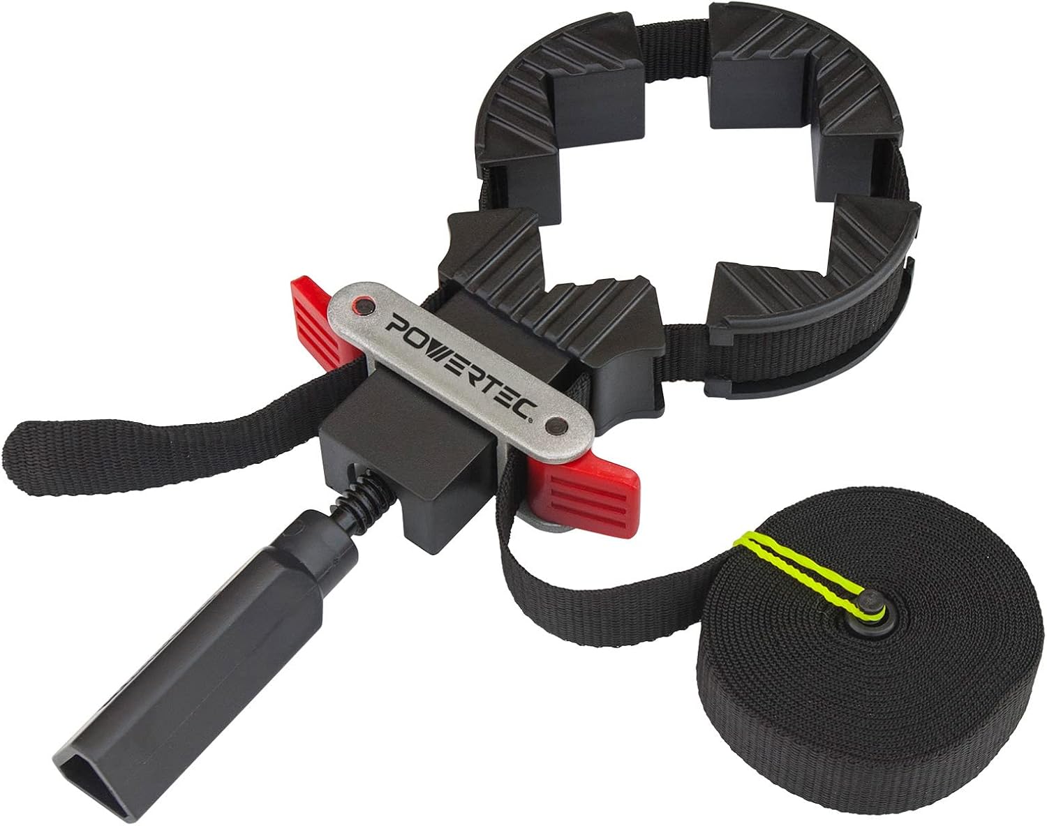 POWERTEC Strap Clamps for Woodworking – Quick Release Band Clamps, Adjustable Picture Frame Clamp, 13 ft Strap Belt Clamps for Cabinets and Drawers (71017V) (Pack of 12)
