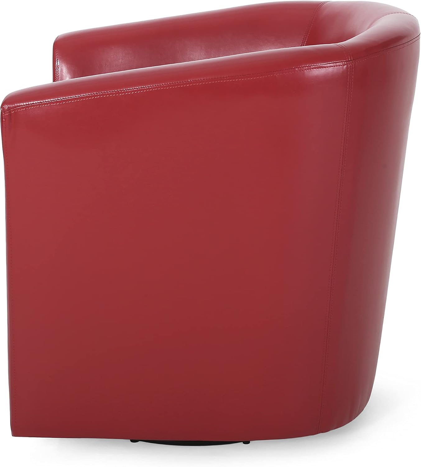 Christopher Knight Home Daymian PU Swivel Club Chair, Red 29D x 30W x 30.25H Inch