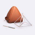 TOPFUND 16 inch Crystal Singing Pyramid with Synthetic Leather Carrying Case and Quartz Suede Mallet