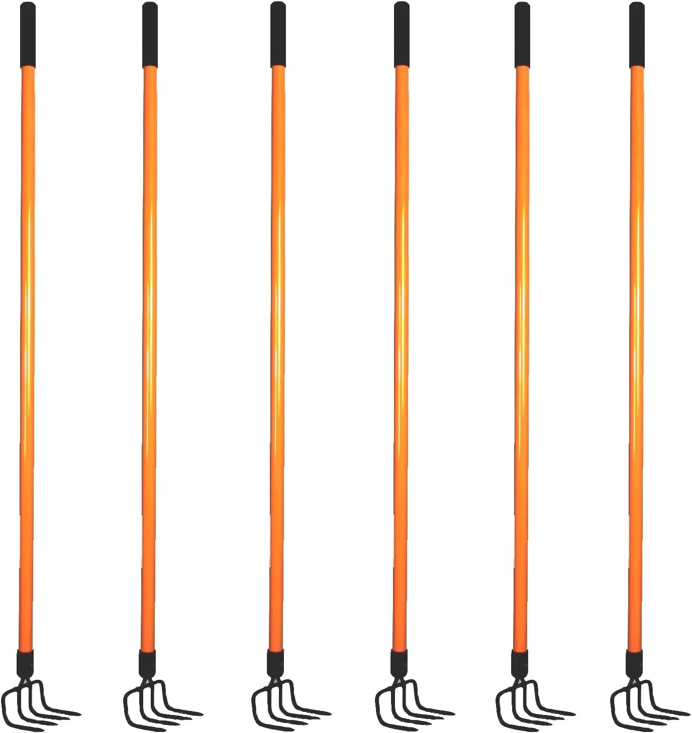 Ashman Garden Cultivator (6 Pack)– Sturdy Hand Tiller/Cultivator – Heavy Duty Blade for Digging, Loosening Soil and Weeding – Rubber Grip Handle for a Strong Hold – Rust Resistant.