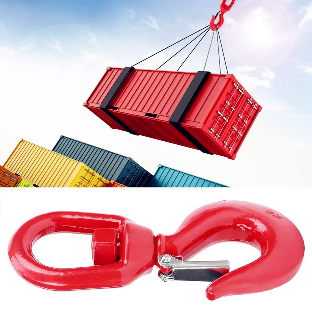 15 Ton Swivel Hook Heavy Duty Swivel Lifting Hook Rigging Swivel Hoist Hook with Latch for Crane Forklift (15T)