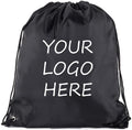 Mato & Hash Custom Bags With Your Logo | 100PK Promotional Drawstring Backpack - 100PK Black CE2500