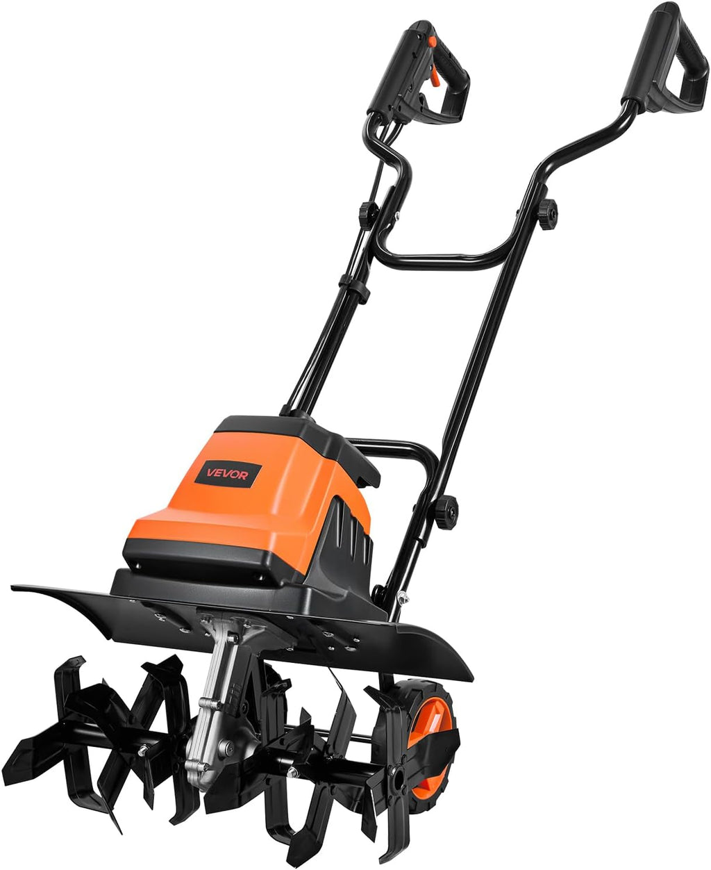 VEVOR Corded Electric Tiller, 18 Inch Tilling Width Garden Rototiller, 15-Amp Motor Heavy-Duty Tilling Machine, Cultivator with Steel Tines and Foldable Handle, for Lawn, Yard, and Gardening Care