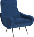 Safavieh Home Collection Elicia Retro Navy Velvet Accent Chair