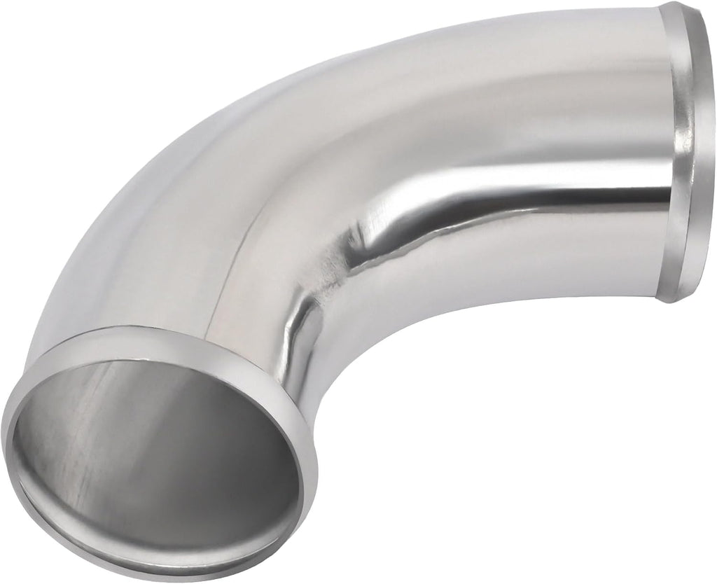 KUAFU 12 Pcs Universal 3' Aluminium Turbo Intercooler Piping & Silicone Coupler & Stainless Steel Clamp Kit Polished