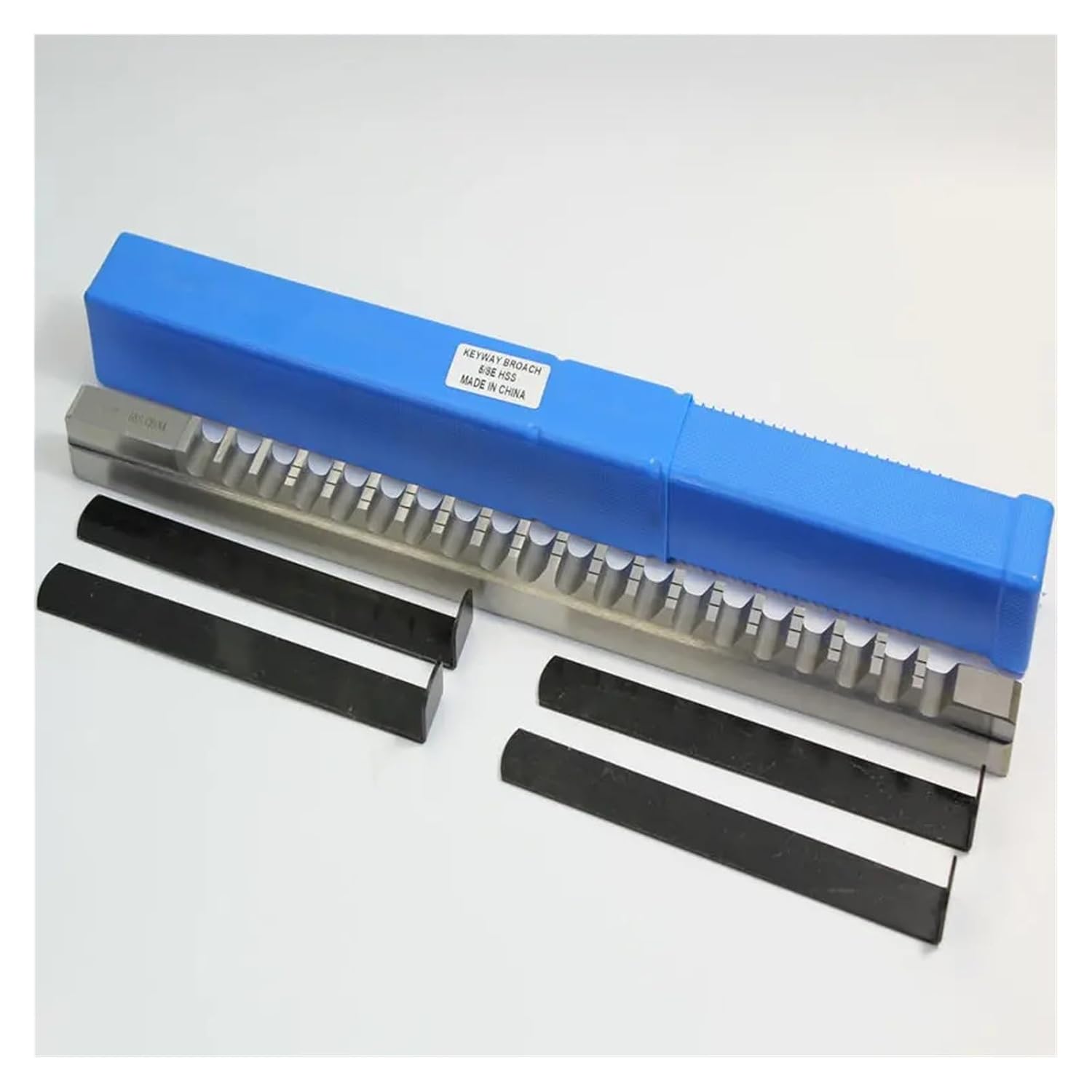 16/18mm E Push-Type Keyway Broach Metric Sized High Speed Steel Broach Cutting Tool with Shim for CNC Machine Heat Resistance(E1-16)