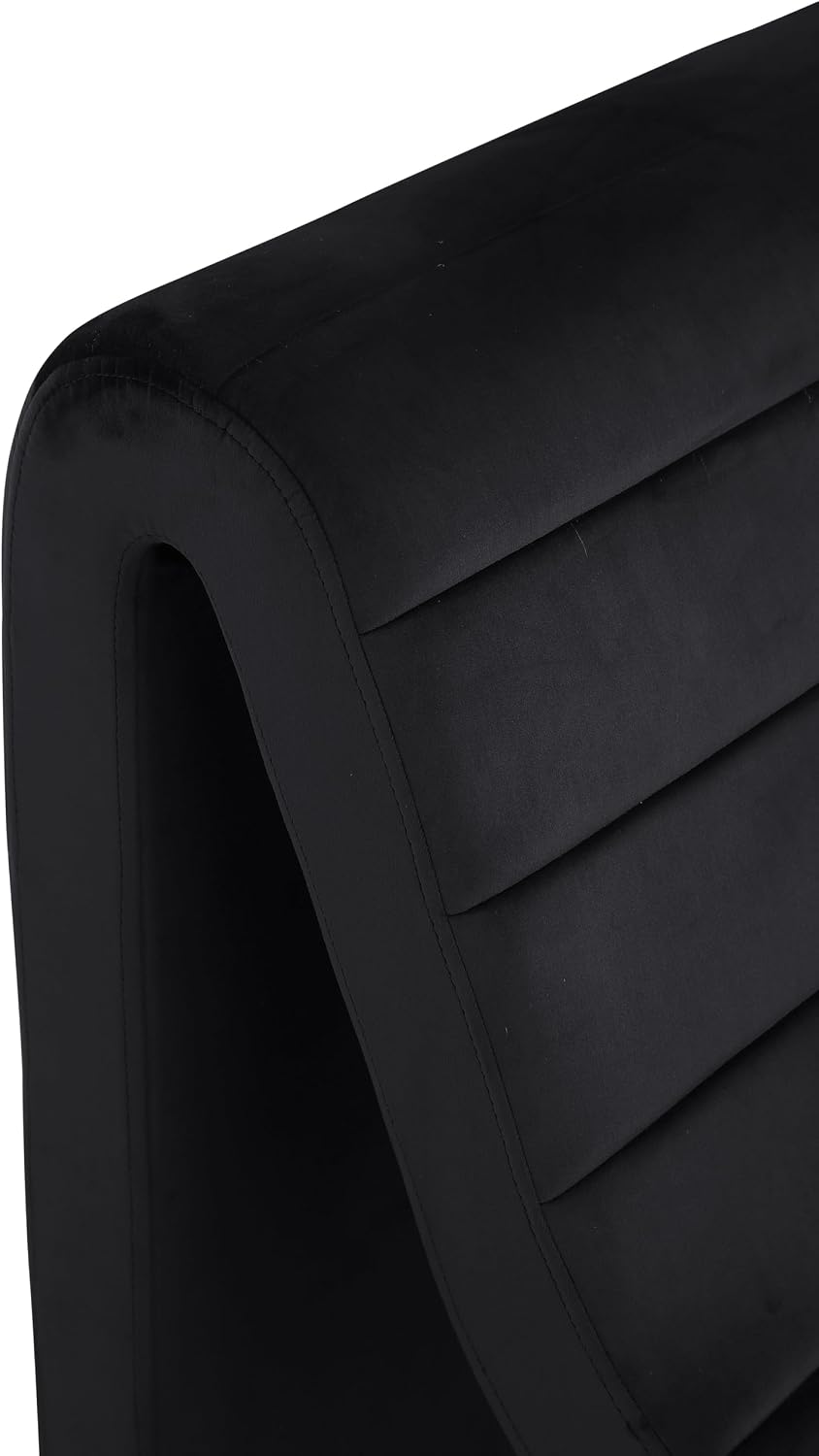 Meridian Furniture Ivy Black Velvet Accent Chair