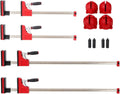 12PCS Professional Parallel Clamp Kit with 24' & 40' Heavy Duty Bar Clamps, Bench Dogs & Framing Blocks - 1700 Lbs Clamping Force for Woodworking, Carpentry & DIY Projects, Red