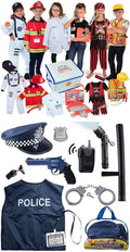 Born Toys 6-in-1 Kids' Dress Up & Pretend Play - Kids Costumes for Boys & Girls Ages 3-7 (Firefighter, Astronaut, Scientist, Construction, Pirate. Office Set anad Police)