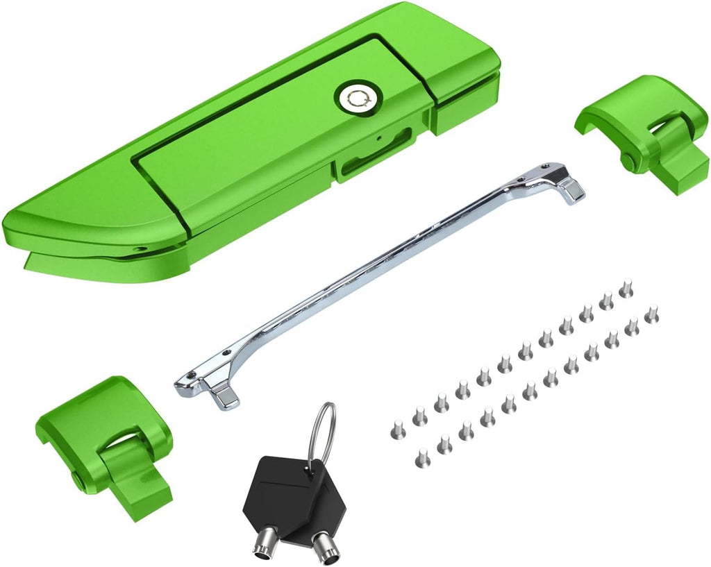 Tour Pack Latches for Harley,Tour Pack Trunk Lid Latch with Keys Fit for Harley Touring/Road King/Road Glide/Street Glide/Electra Glide/Ultra-Classic 2014+ Radioactive Green