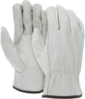 ATERET 36 Pairs Small Heavy Duty Durable Cowhide Leather Work Gloves I Driver Gloves for Truck Driving, Warehouse, Gardening, Farming