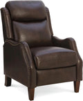 KISLOT Leather Pushback Recliner Faux Armchair with Rivet Decoration Single Sofa Accent Chair for Living Room Bedroom