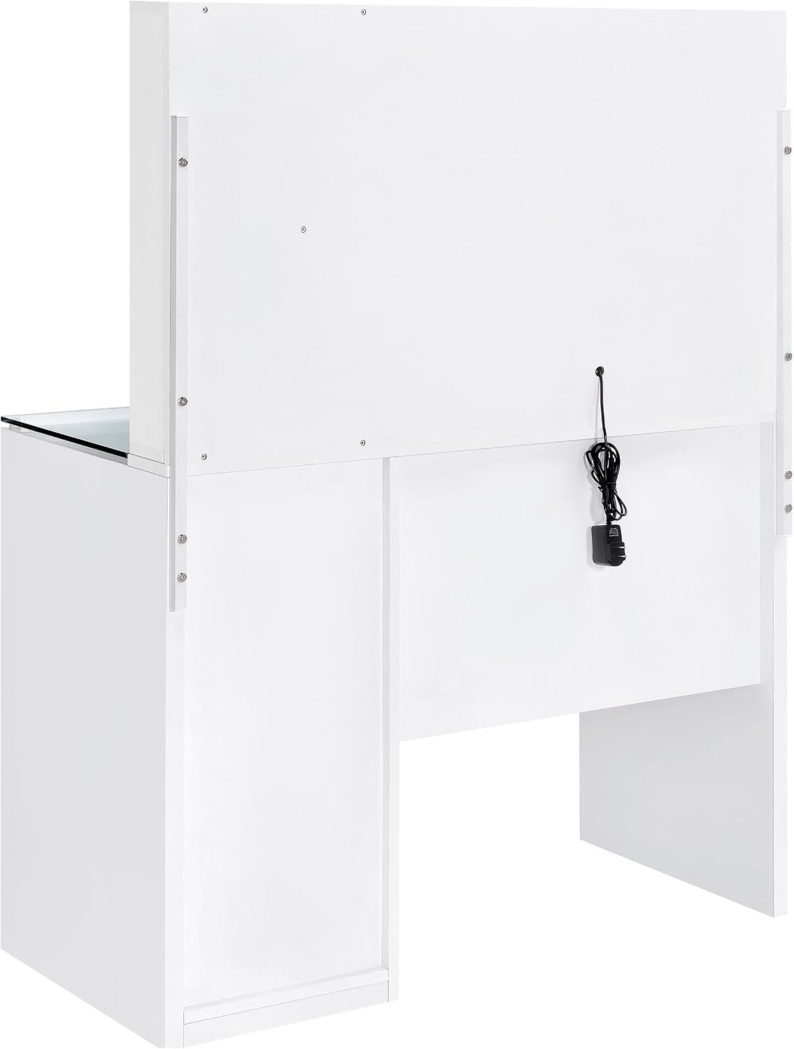 Coaster Home Furnishings Flora 2-Drawer Vanity Set with Led Mirror White High Gloss
