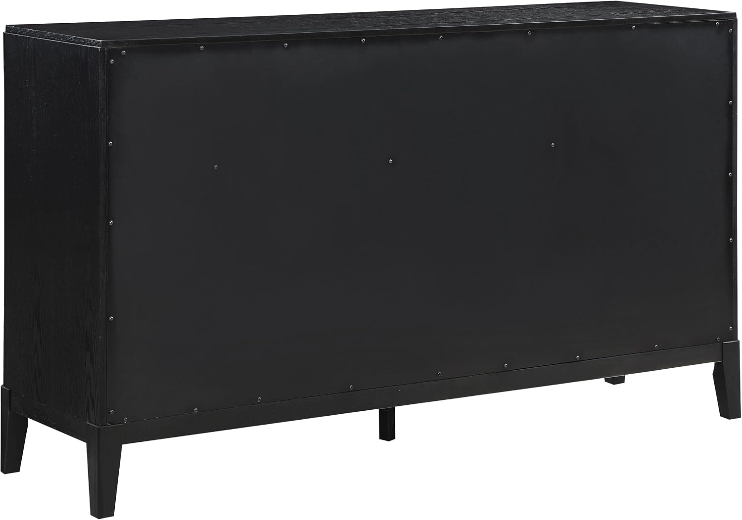 Coaster Home Furnishings - Brookmead - Wood - 8-Drawer Dresser with Fluted Drawer Fronts, Gold Half-Moon Pulls, Felt-Lined Top, Tapering Legs, Transitional Style - Bedroom - Black - 224713