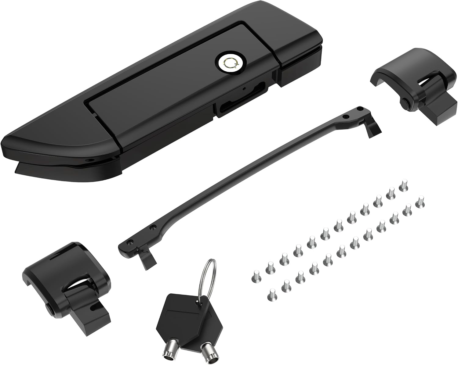 Tour Pack Latches,Tour Pack Trunk Lid Latch with Keys Fit for Harley Touring/Road King/Road Glide/Street Glide/Electra Glide/Ultra-Classic 2014+ Blackened Cayenne