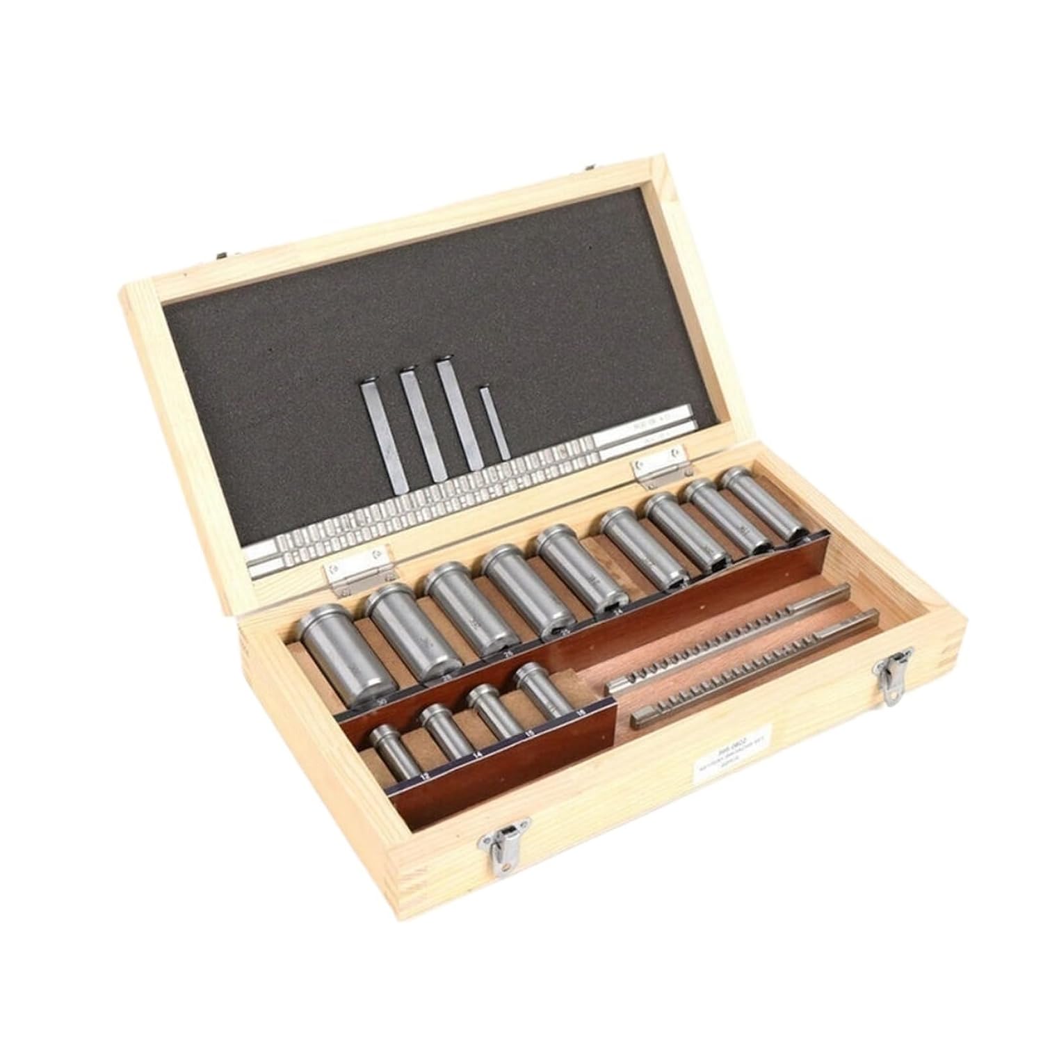 Keyway Broach Kit Keyway Broach, 22pcs Set Broaching Tool Bushing Shim Set, Metric Systems 12-30 HSS Keyway Tool for CNC Machine