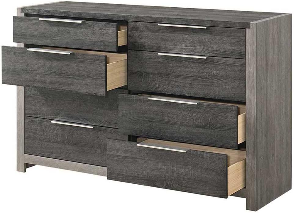 Acme Casimiro Transitional Wood 8-Drawer Rectangular Dresser in Gray