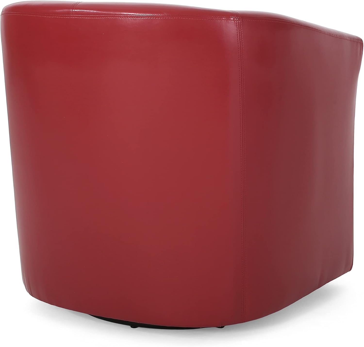 Christopher Knight Home Daymian PU Swivel Club Chair, Red 29D x 30W x 30.25H Inch