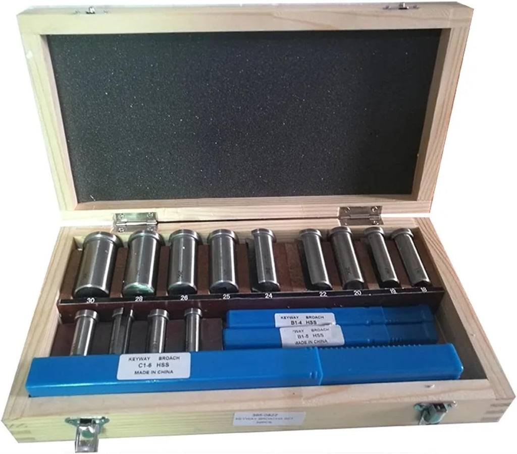 Push Type Keyway broaches Keyway Broach Set Bushing Shim Set Metric Systems 12-30 HSS Keyway Tool