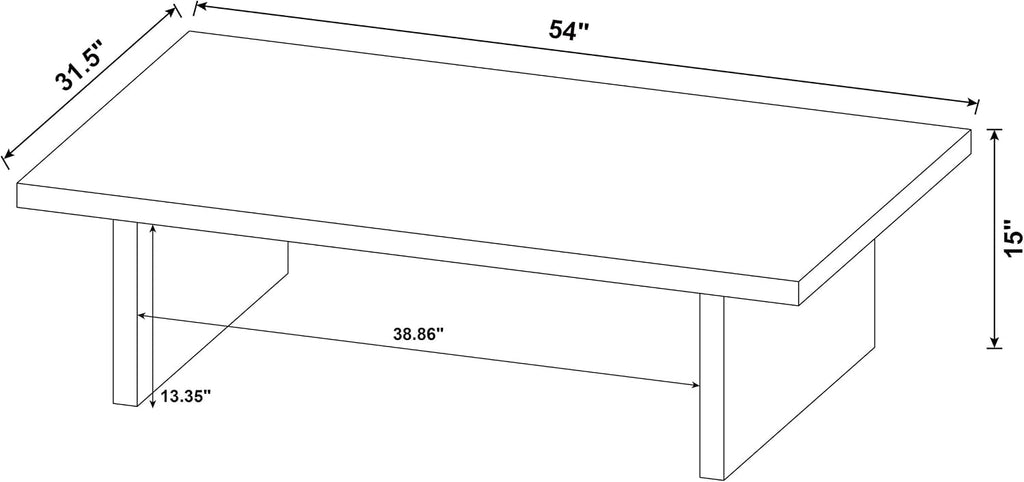 Coaster Home Furnishings Max Rectangular Engineered Laminate Coffee Table Black