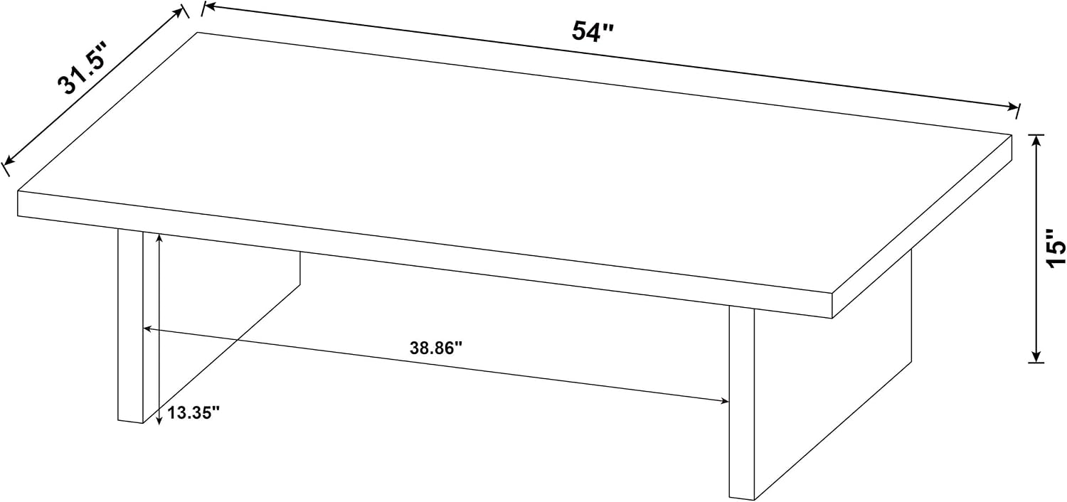 Coaster Home Furnishings Max Rectangular Engineered Laminate Coffee Table Black