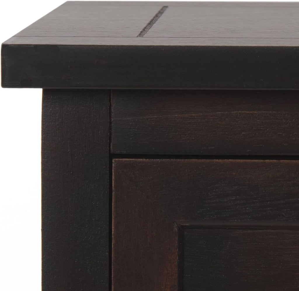 SAFAVIEH Furniture - Herman 2-Drawer Storage Unit - Brown - Solid Wood - Classic Storage Design - Ideal for Living Room, Entryway, Home Office, 29' W x 13' D x 27.5' H - Fully Assembled (AMH5702F)