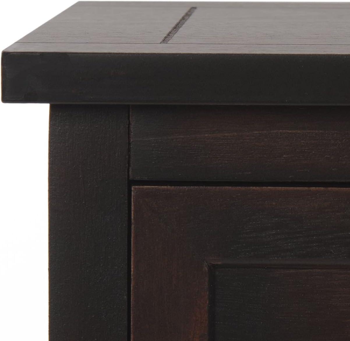 SAFAVIEH Furniture - Herman 2-Drawer Storage Unit - Brown - Solid Wood - Classic Storage Design - Ideal for Living Room, Entryway, Home Office, 29' W x 13' D x 27.5' H - Fully Assembled (AMH5702F)