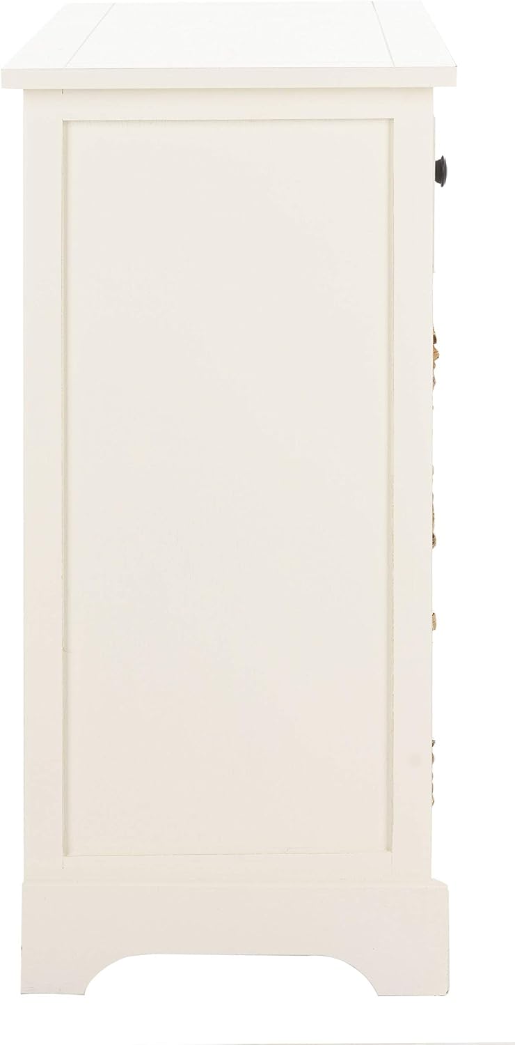 SAFAVIEH Furniture - Herman 2-Drawer Storage Unit - Distressed Cream - Solid Wood - Classic Storage Design - Ideal for Living Room, Entryway, 29' W x 13' D x 27.5' H - Fully Assembled (AMH5702C)