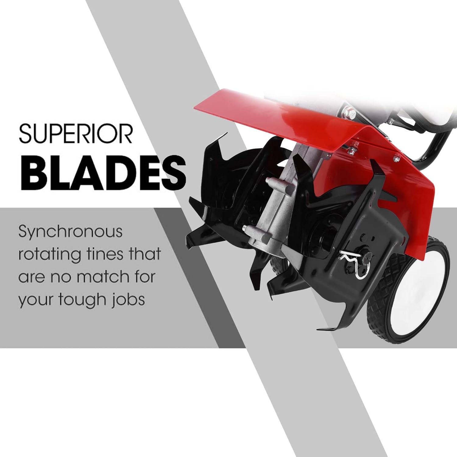 Garden Tiller,Gas Powered Rototiller 52cc 2 Stroke Tiller Cultivator Petrol Mini Mantis Tiller 7.8-Inch Width 6-Inch Depth Lawn Tools with 1.2L Fuel Tank for Soil Digging Weed Removal 9000RPM Orange