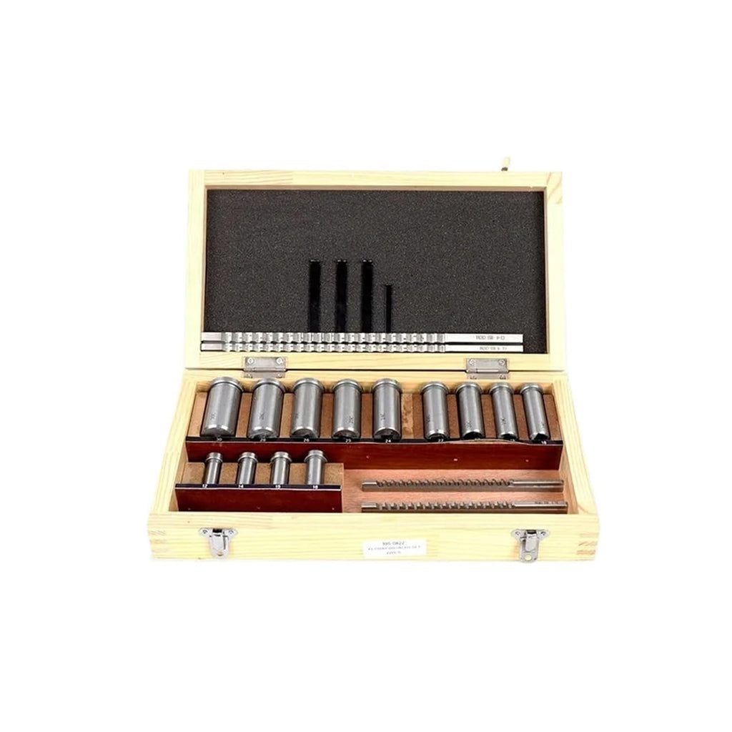 Keyway Broach Kit HSS Keyway Broach Set Metric Sized 22pcs 4/5/6/8mm Broaches Collared with Shims CNC Cutting Tools