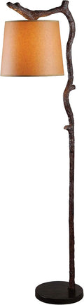 Kenroy Home Overhang Floor Lamp with Bronze Finish, Rustic Style, 61' Height, 17.75' Width, 12' Depth