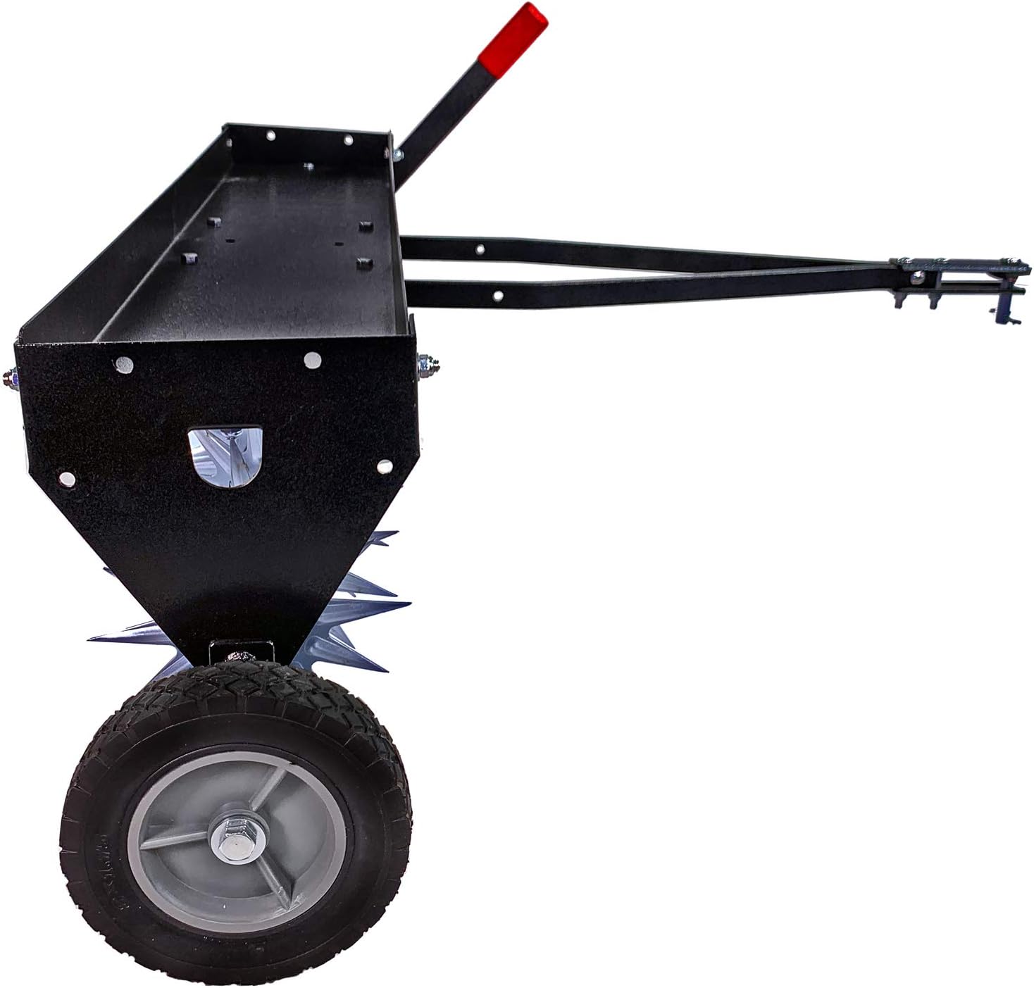 Brinly SAT2-40BH-P Tow Behind Spike Aerator with Transport Wheels, 40' - Hammered Black