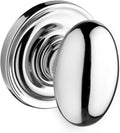 Baldwin PVELLTRR260 Reserve Privacy Ellipse with Traditional Round Rose in Bright Chrome Finish