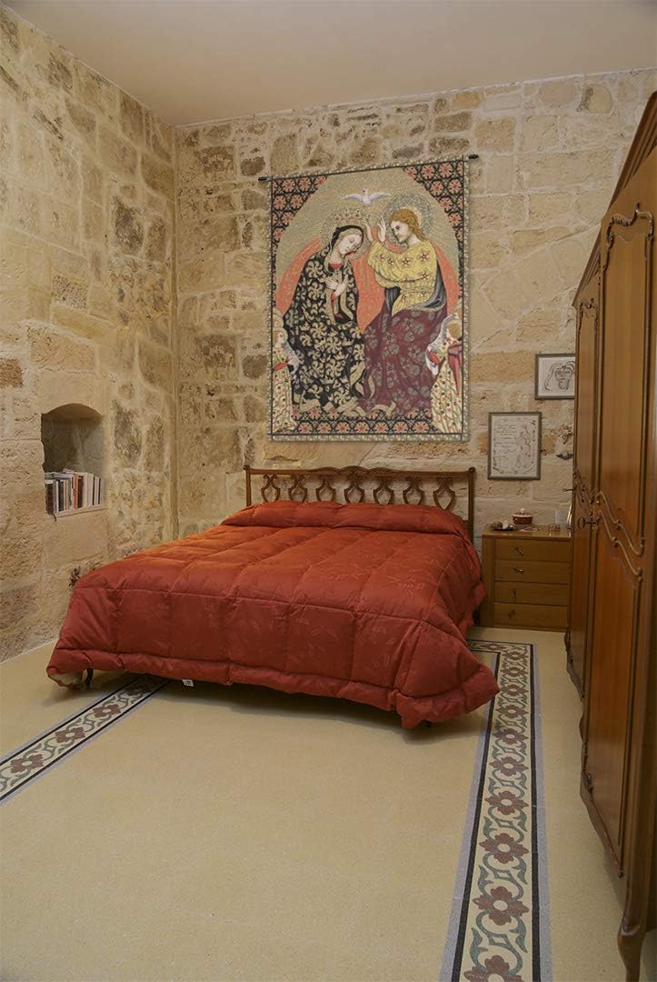 Charlotte Home Furnishings Madonna's Coronation Tapestry, 65x51 in | Viscose Cotton and Polyester Blend, Wall Hanging, Inspired by Gentile Da Fabriano, Italian Tapestry
