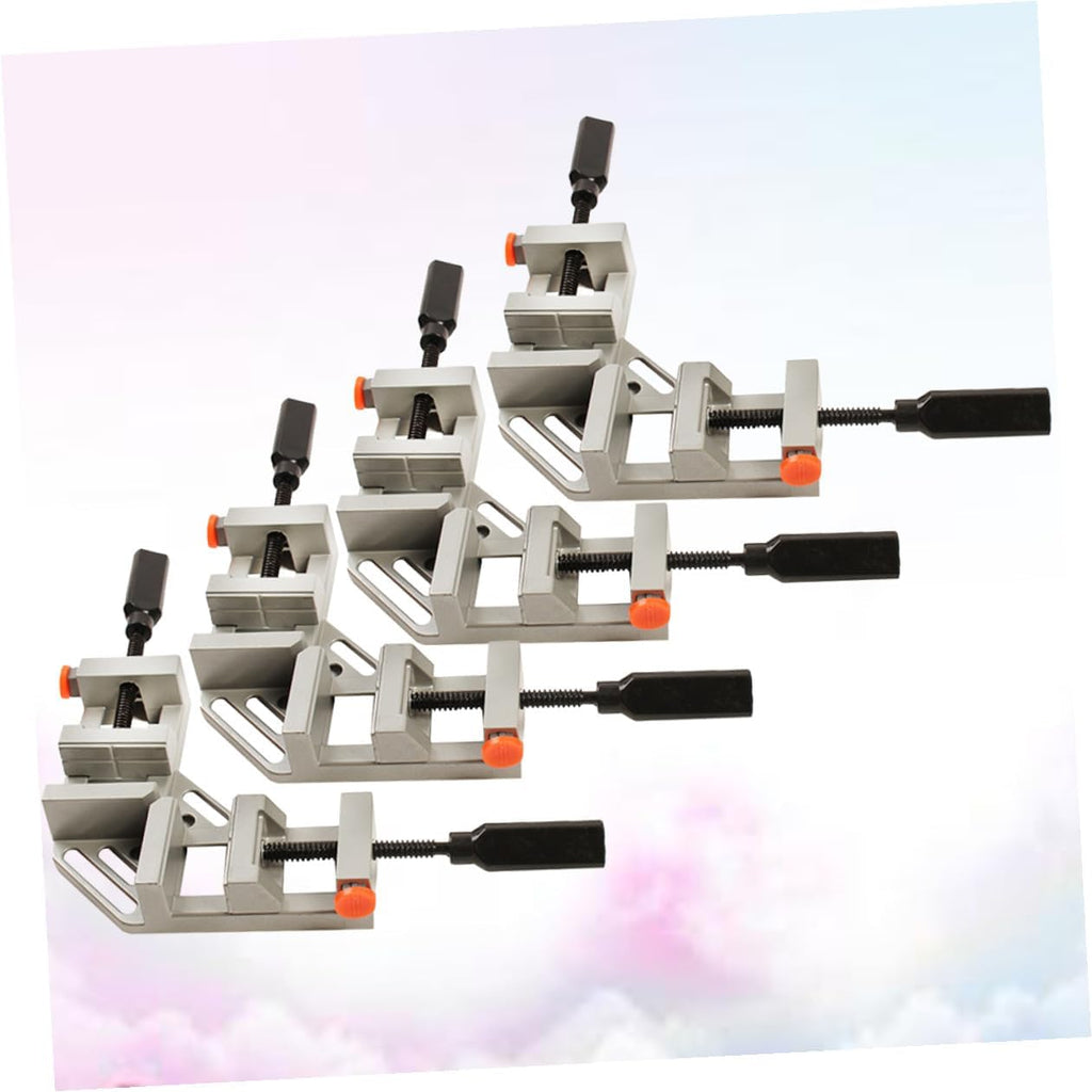 4pcs 90 Degree Aluminum Alloy Corner Clamp Double Handle Quick Release Corner Clamp for Woodworking Photo Framing Cabinet Assembly