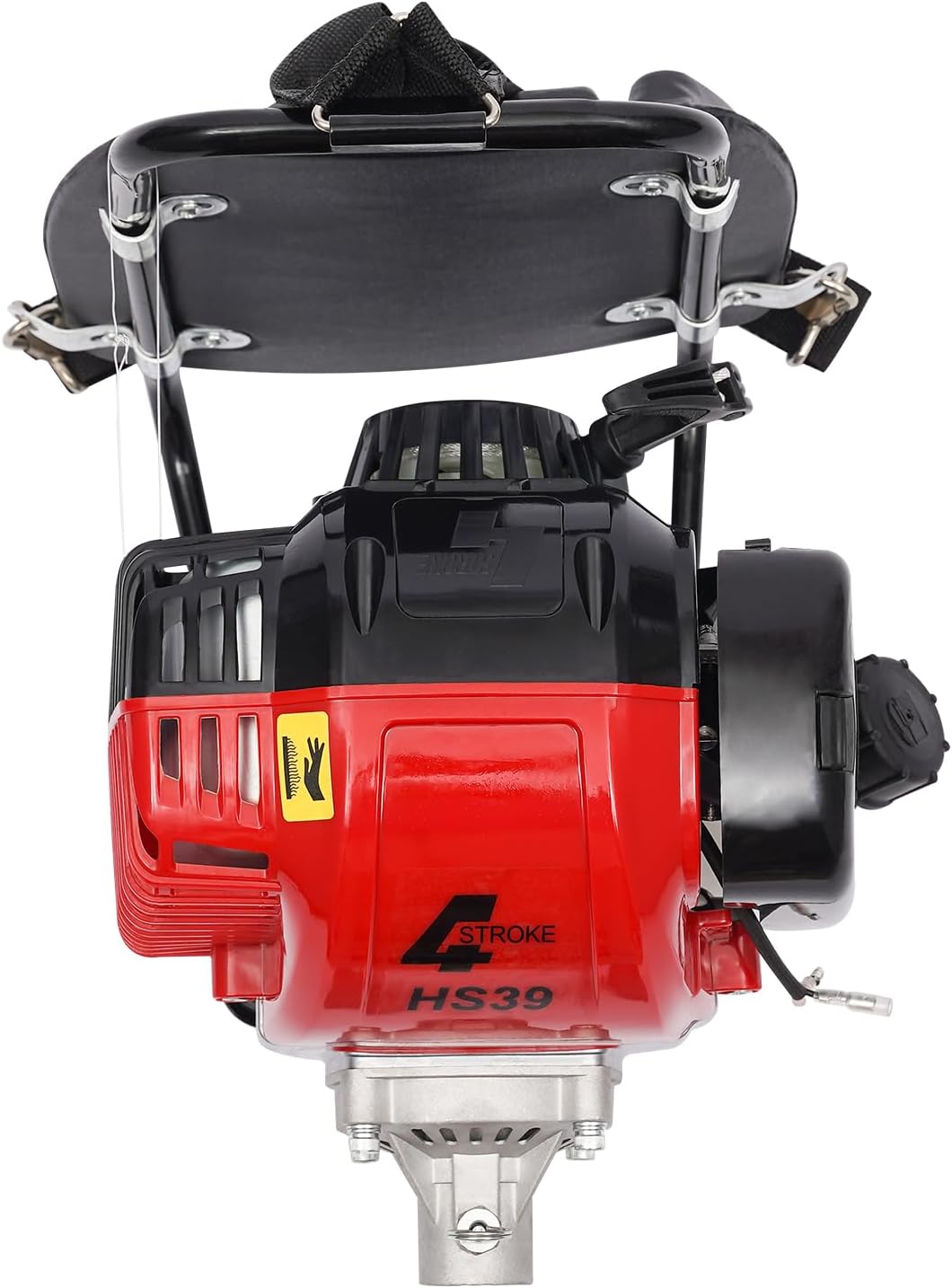 Backpack Cultivator Tiller, 2-in-1 4 Stroke Gasoline Brush Cutter Grass Wacker Weed Lawn Mowerm, Portable Gasoline Air-Cooled Grass Hedge Trimmer Lawn Mower Weed Wacker for Weeding Glass