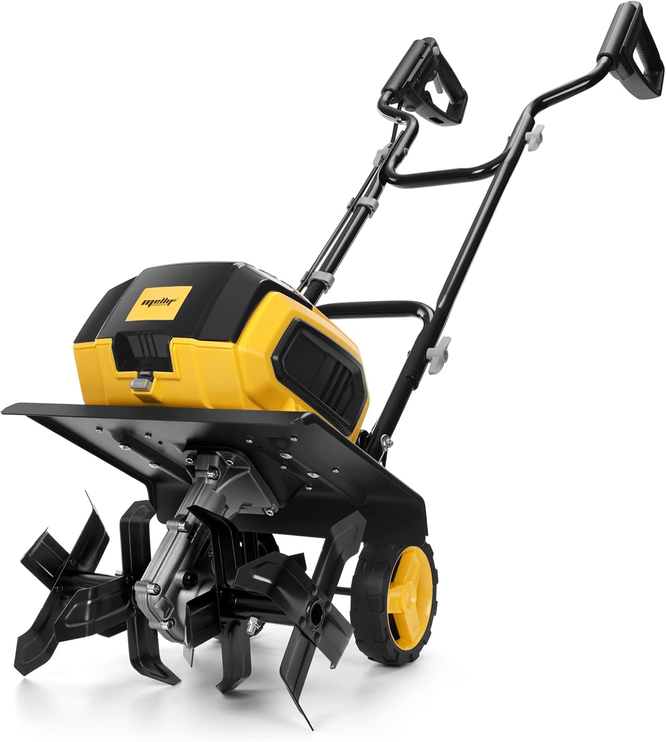 40v Cordless Brushless Tiller Cultivator Compatible with Dewalt 20v Battery(Tool Bare), 14.2in Electric Garden Rototiller, 8.7in Depth, Foldable, Adjustable Wheels for Lawn, Soil Prep,Grass Reseeding