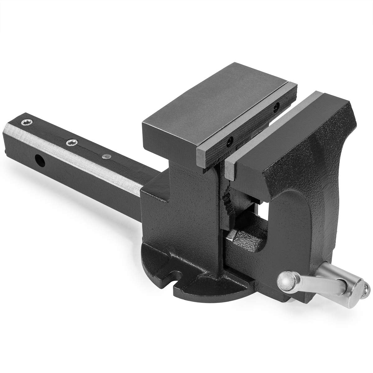 Stark USA 2-in-1 Tow Hitch Truck Vise 6' Bench Vise Fits Standard 2' Hitch Receiver Bench Mount Trailer Portable Work Vise Truck Trailer Receiver Portable Work