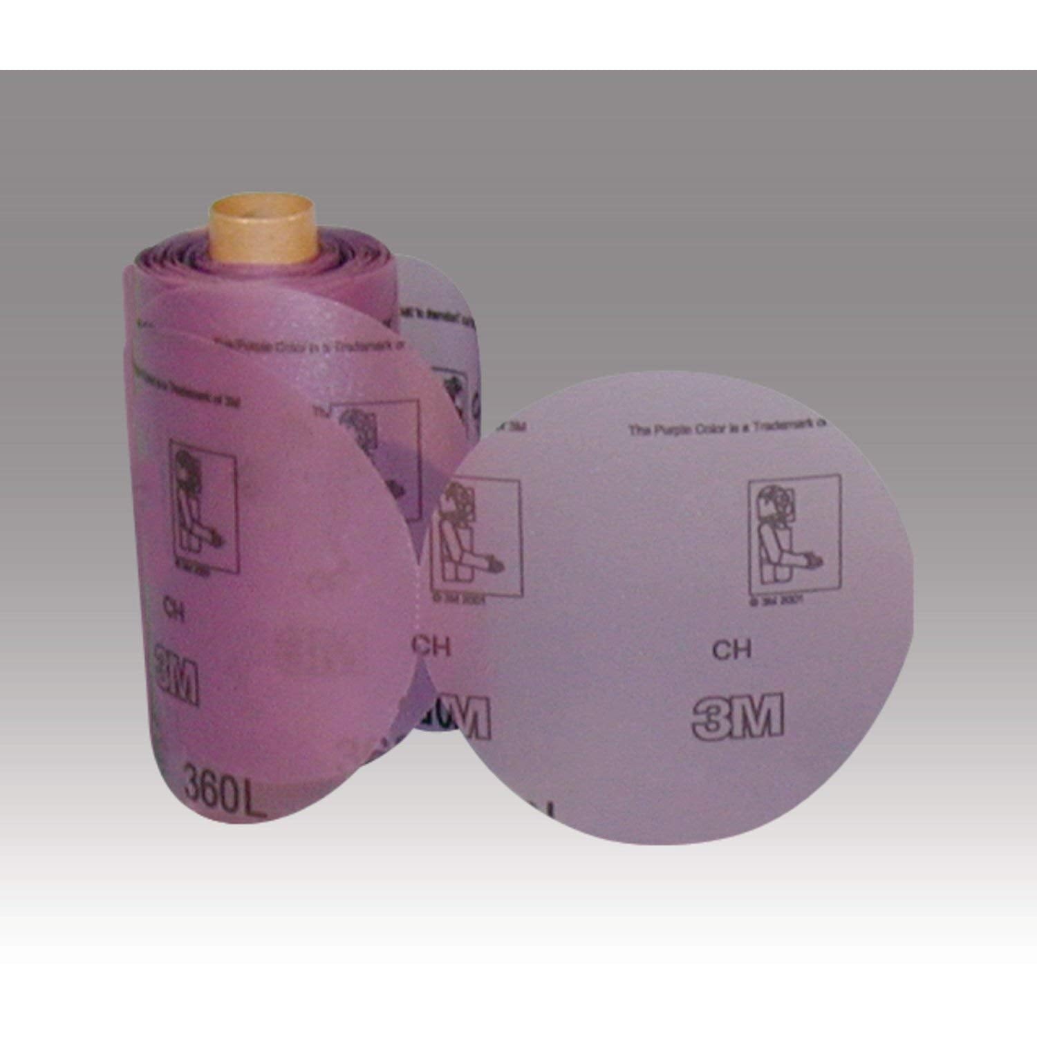3M Stikit Film Disc Roll 360L, PSA Attachment, Aluminum Oxide, 6' Diameter, P400 Grit (Roll of 125)