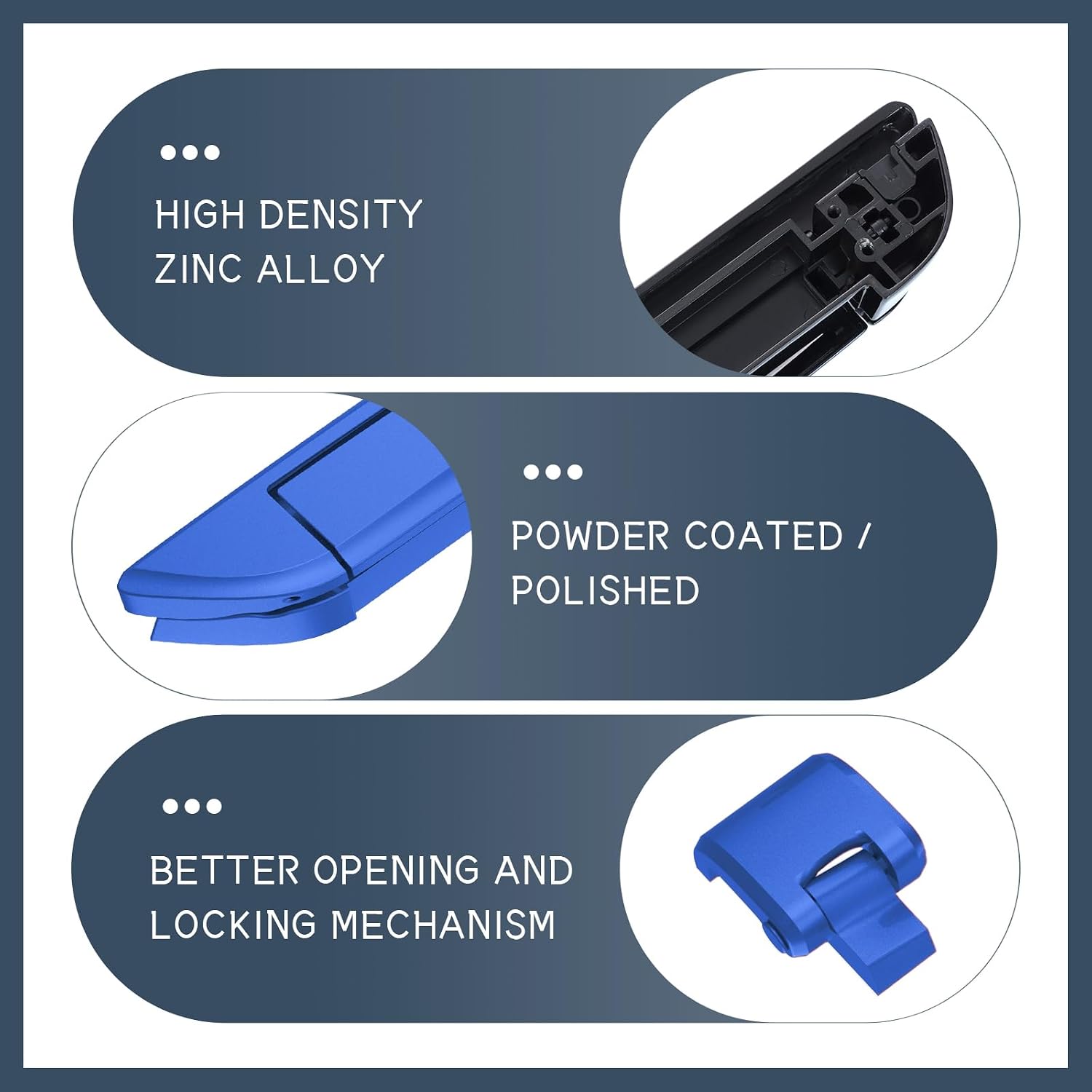 Tour Pack Latches Superior Blue,Tour Pack Trunk Lid Latch with Keys Fit for Harley Touring/Road King/Road Glide/Street Glide/Electra Glide/Ultra-Classic 2014+