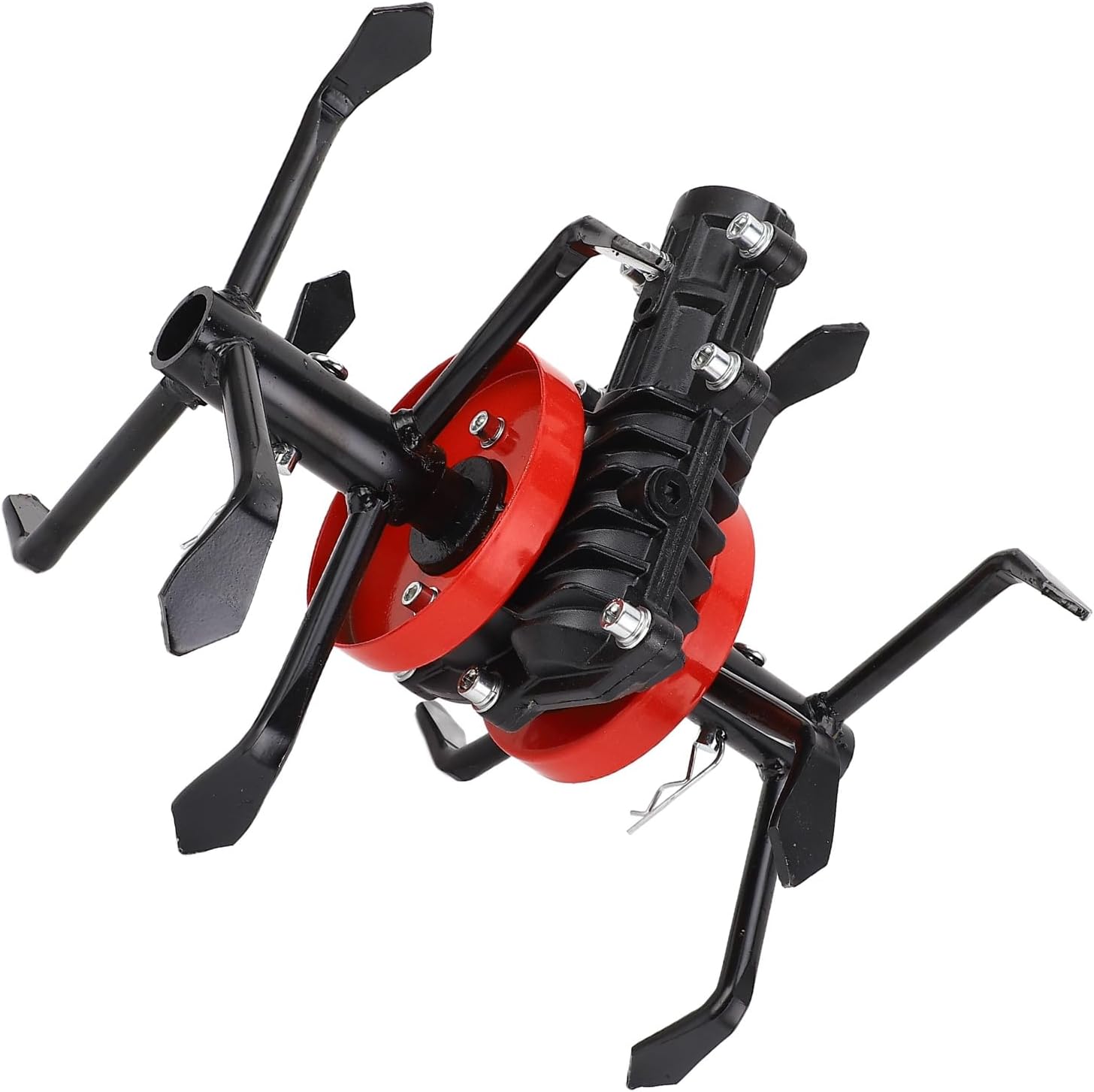 6 Claw Brush Cutter Grass Wheel Soil Loosen Head Mini Tiller Deep Plowing Wheel for Garden Tiller Cultivator 28mm 9 Tooth Professional Gardening Landscaping Tool Durable Alloy