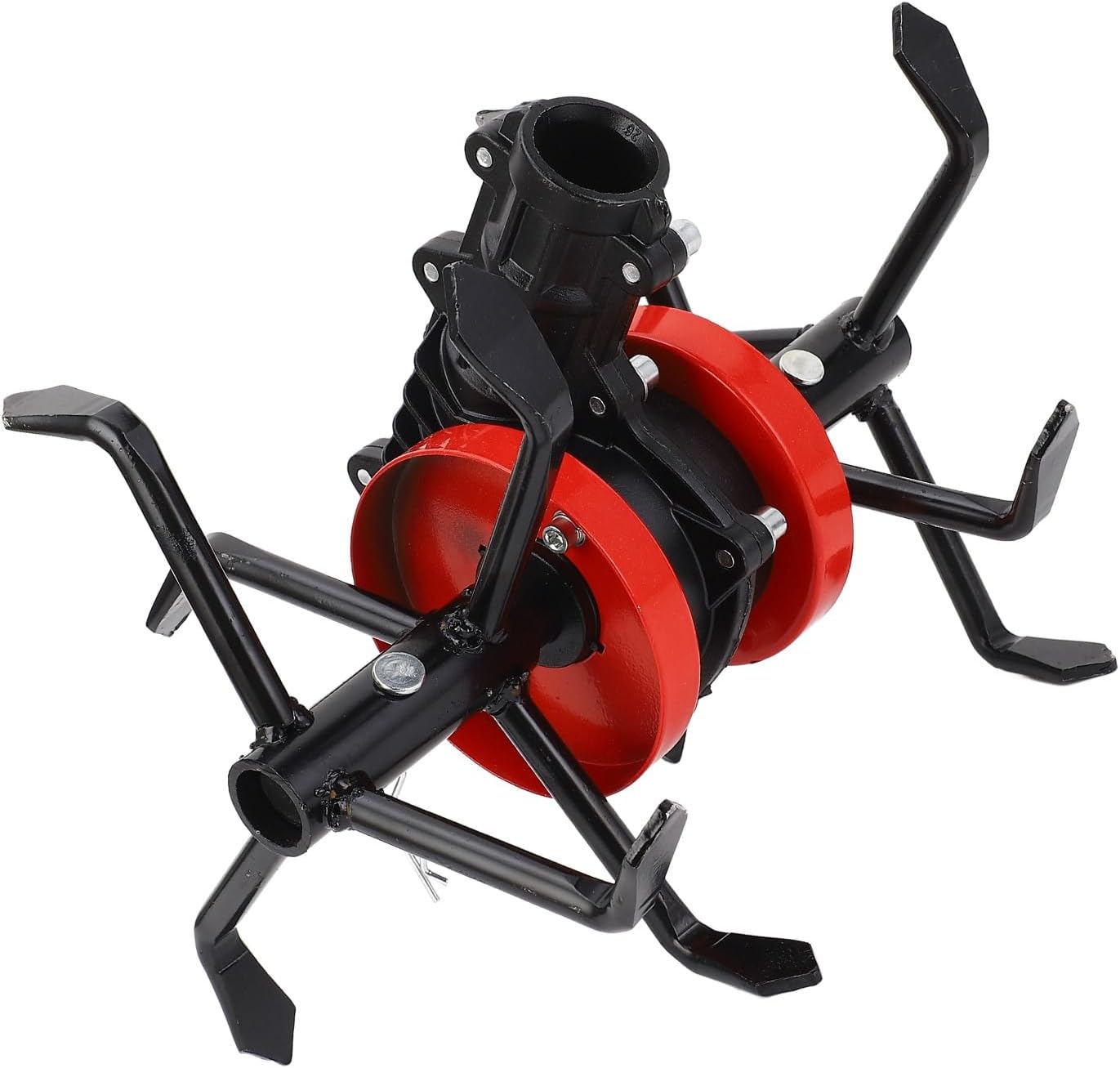 6 Claw Brush Cutter Grass Wheel Soil Loosen Head Mini Tiller Deep Plowing Wheel for Garden Tiller Cultivator 28mm 9 Tooth Professional Gardening Landscaping Tool Durable Alloy