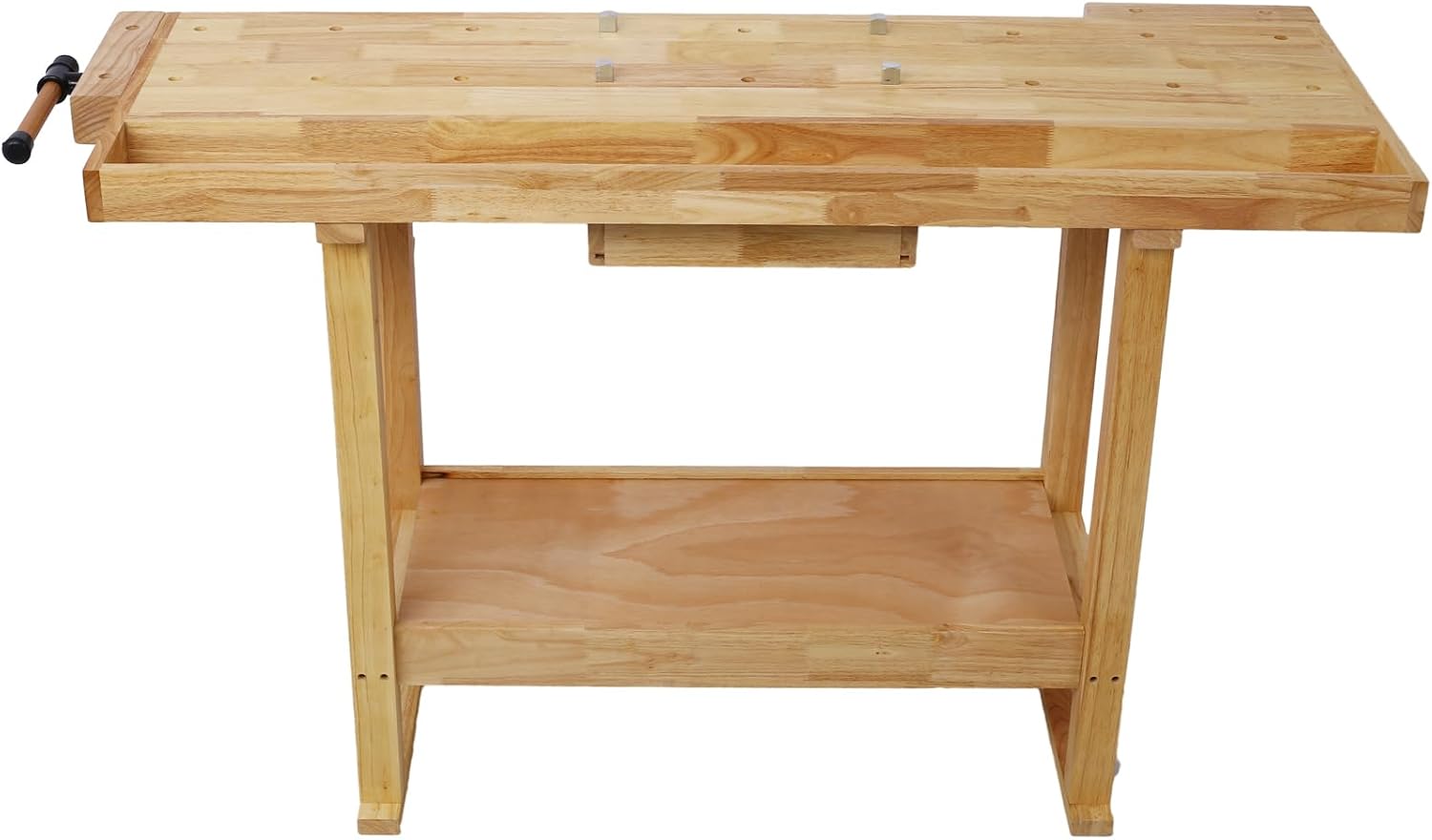 CIATRE 55-Inch Wood Workbench - Wooden Workbench for Garage Workshop and Home, with Bar Clamps Set 24 inch x 4-3/4 inch Throat,Pack of 2