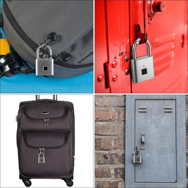 Portable Mini Keyless Smart Security Lock Fingerprint Padlock Gym Cabinet Box Bag Suitcase Luggage Code Password Travel(E)