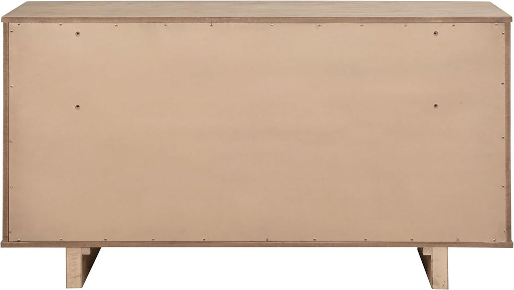 Coaster Home Furnishings - Kailani - Wood - 9-Drawer Dresser with Antique Brass Hardware, Metal Extension Glides, Coastal Style - Bedroom - Beige Oak - 225043