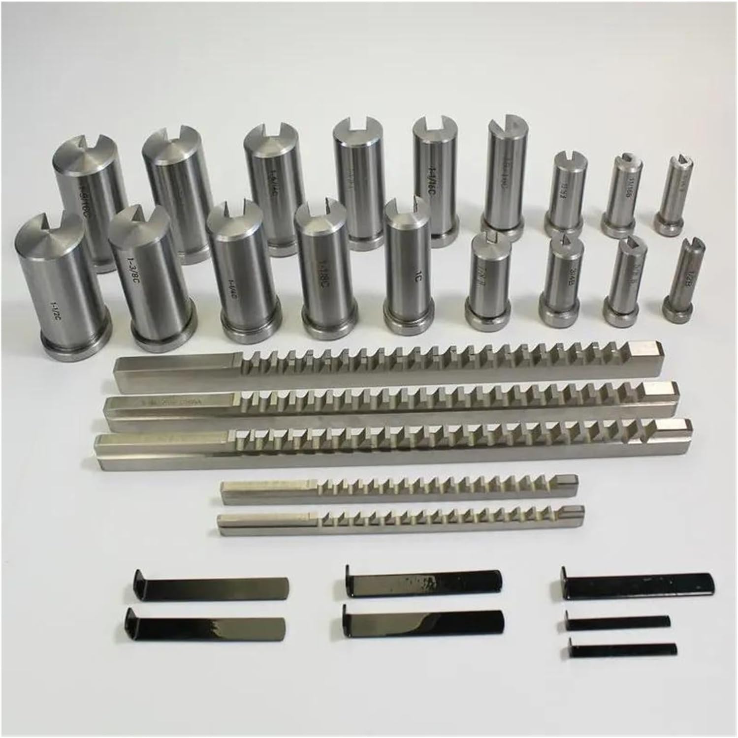 Keyway Cutting Tool 30pcs Keyway Broach Set 5pcs Broaches 1/2''-1-1/2'' 18pcs Bushings And 7pcs Shims HSS Tool For CNC Machine for CNC Cutting Machine Too